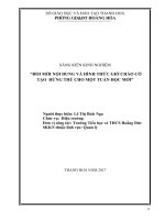 Đổi mới nội dung và hình thức giờ chào cờ, tạo hứng thú cho một tuần mới 