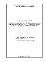 Giáo dục về chủ quyền biển đảo cho học sinh lớp 11 qua giảng dạy tiết 2   bài 3 bảo vệ chủ quyền lãnh thổ và biên giới quốc gia 