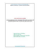 Kinh nghiệm dạy học tích hợp tấm gương đạo đức hồ chí minh trong một số tiết dạy môn GDCD lớp 7 