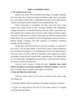 Applying some useful indirect techniques in teaching vocabulary to 12th form students 