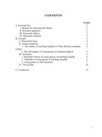 Experience of using games in teaching english for students of class 9a in thieu khanh secondary school   thanh hoa city 