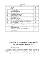 Sử dụng sơ đồ tư duy trong dạy học trong bộ môn hóa học chương trình lớp 9 THCS 