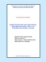 Hướng dẫn học sinh thực hành cắm hoa trong môn công nghệ 6 (tiết 31   34) ở trường THCS ba đình   nga sơn 