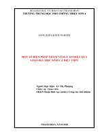 Một số biện pháp nhằm nâng cao hiệu quả giáo dục học sinh cá biệt THPT 