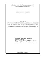Sử dụng một số phương pháp, kĩ thuật dạy học có hiệu quả trong rèn luyện năng lực tự học cho học sinh lớp 10 THPT (ban cơ bản) qua môn địa lý 