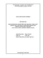 Một số phương pháp tiếp cận truyện tấm cám thông qua vận dụng tinh thần phôncơlo trong giảng dạy văn bản 