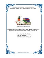 Some teaching strategies for the purpose of promoting students’ abilities –grade 11 