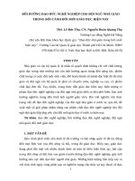 Lê Đức Thọ: bồi DƯỠNG đạo đức NGHỀ NGHIỆP CHO đội NGŨ NHÀ GIÁO TRONG bối CẢNH đổi mới GIÁO dục HIỆN NAY