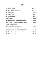 Using some interactive activities to stimulate the spirit of learning english among passive students in grade 11 