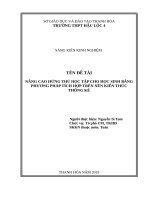 Nâng cao hứng thú học tập cho học sinh bằng phương pháp tích hợp trên nền kiến thức thống kê 