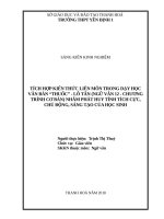 Tích hợp kiến thức liên môn trong dạy học văn bản thuốc  lỗ tấn 