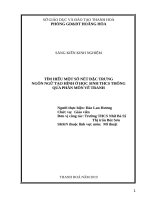 Tìm hiểu mọt số nét đặc trưng ngôn ngữ tạo hình ở học sinh THCS thông qua phân môn vẽ tranh 
