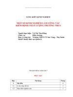 Một số kinh nghiệm làm công tác kiểm định chất lượng trường THCS 