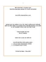 Đánh giá tác động của cấu trúc kiểm soát nội bộ đến sự hữu hiệu của kiểm soát nội bộ trong các đơn vị sự nghiệp công lập tại việt nam tt 