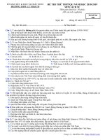 Đề thi thử THPT QG 2019 lịch sử lần 2 trường lý thái tổ bắc ninh 