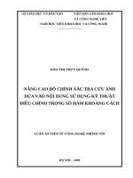 Nâng cao độ chính xác tra cứu ảnh dựa vào nội dung sử dụng kỹ thuật điều chỉnh trọng số hàm khoàng cách 