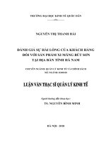 Luận văn thạc sỹ - Đánh giá sự hài lòng của khách hàng đối với sản phẩm xi măng Bút Sơn tại thị trường Hà Nam