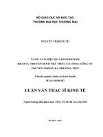 Luận văn thạc sỹ - Nâng cao hiệu quả kinh doanh dịch vụ truyền hình trả tiền của Tổng công ty truyền thông đa phương tiện