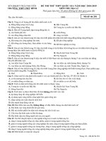 Đề thi thử THPTQG 2019 môn địa lí trường THPT phú bình – thái nguyên 