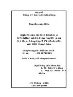 NGHIÊN cứu rối LOẠN LIPID máu TRÊN BỆNH NHÂN TĂNG HUYẾT ÁPCÓ đái THÁO ĐƯỜNG týp 2 tại BỆNH VIỆN nội TIẾT THANH hóa 