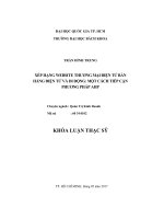 Xếp hạng Website thương mại điện tử bán hàng điện tử và di động Một cách tiếp cận phương pháp AHP