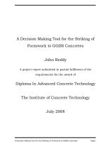 A decision making tool for the striking of formwork to GGBS concretes 