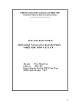 Một số kỹ năng  giải bài tập phần nhiệt học môn vật lý 8