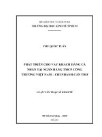 Phát triển cho vay khách hàng cá nhân tại ngân hàng TMCP công thương việt nam – chi nhánh cần thơ 