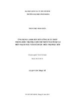 Ứng dụng laser bán dẫn công suất thấp trong điều trị phục hồi trí nhớ ở người bị tai biến mạch máu não đã được điều trị phục hồi