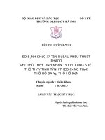 SO SÁNH KHÚC xạ tồn dư SAU PHẪU THUẬT PHACO đặt THỂ THỦY TINH NHÂN tạo với CÔNG SUẤT THỂ THỦY TINH TÍNH THEO CÔNG THỨC THẾ hệ BA và THẾ hệ bốn 