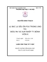 SỰ bộc lộ dấu ấn p16 TRONG UNG THƯ BIỂU mô vú xâm NHẬP tại BỆNH VIỆN k 