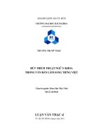 Rút trích thuật ngữ y khoa trong văn bản lâm sàng tiếng việt