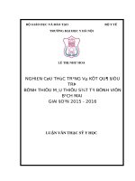 NGHIÊN cứu THỰC TRẠNG và kết QUẢ điều TRỊ BỆNH THIẾU máu THIẾU sắt tại BỆNH VIỆN BẠCH MAI GIAI đoạn 2015   2016 