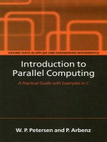 IT training introduction to parallel computing  a practical guide with examples in c petersen  arbenz 2004 03 25 