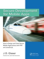 IT training secure development for mobile apps  how to design and code secure mobile applications with PHP and javascript glasser 2014 10 13 