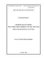 Mô hình truyền thông phát triển nông nghiệp ở tây bắc việt nam 