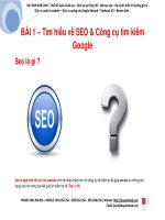 Bài 1 1   tìm hiểu về seo và công cụ tìm kiếm google 