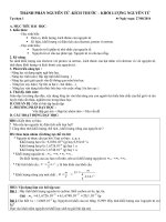 Giáo án tự chọn 10  tiết 1: Thành phần nguyên tử  kích thước  khối lượng nguyên tử