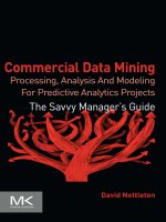 IT training commercial data mining  processing, analysis and modeling for predictive analytics projects  the savvy managers guide nettleton 2014 03 05 