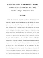 CÁC yếu tố ẢNH HƯỞNG đến QUYẾT ĐỊNH hồi HƯƠNG làm VIỆC của SINH VIÊN học tập tại TRƯỜNG đại học mở TP hồ CHÍ MINH