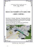 BÁO cáo NGHIÊN cưu KHẢ THI TRINH UB   SONG BE 