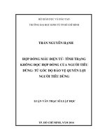Mẫu hợp đồng mẫu điện tử   tình trạng không đọc hợp đồng của người tiêu dùng  từ góc độ bảo vệ quyền lợi người tiêu dùng 