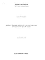 Phân tích đánh giá khả năng đáp ứng cung cấp điện trên lưới điện Công ty Điện lực Chợ Lớn