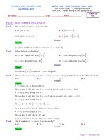 Đề kiểm tra 1 tiết ĐS> 11 chương 1 năm 2019 2020 trường nguyễn trãi đà nẵng 