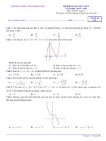 Đề thi giữa kỳ 1 Toán 12 năm 2019 – 2020 trường THPT Yên Phong 1 – Bắc Ninh