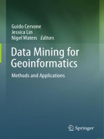 IT training data mining for geoinformatics  methods and applications cervone, lin  waters 2013 08 17 