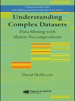 IT training understanding complex datasets  data mining with matrix decompositions skillicorn 2007 05 17 