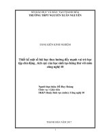 SKKN dạy học theo chủ đề tích hợp các biện pháp bảo vệ cây trồng đối với môi trường và sức khẻo con người 