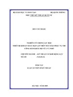 Nghiên cứu động lực học thiết bị khoan xoay đập lắp trên máy đào phục vụ thi công hầm khẩu độ vừa và nhỏ 