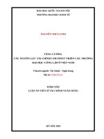 Tăng cường các nguồn lực tài chính cho phát triển các trường đại học công lập ở việt nam tt